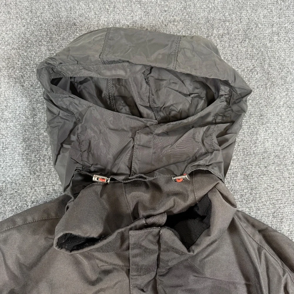 Vintage Banana‎ Republic Coat Jacket Mens L Black Fleeced Lined Rain Y2K Nylon